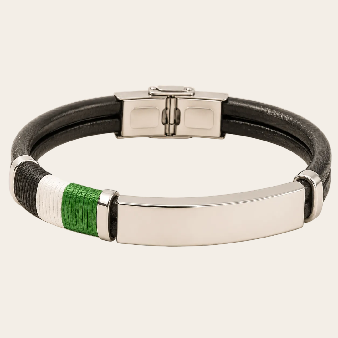 Pulsera extremadura personalizable de piel y acero