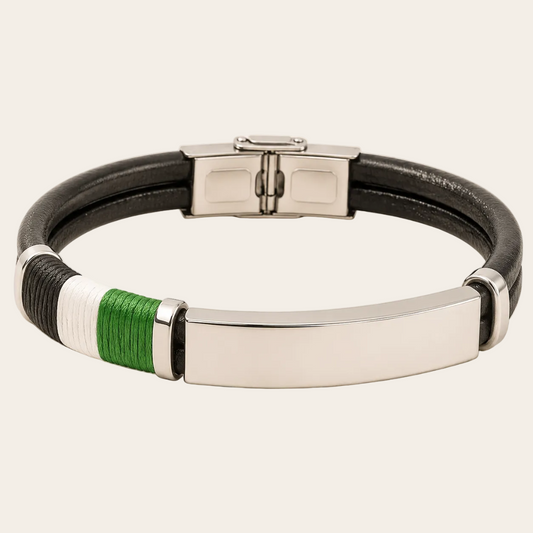 Pulsera extremadura personalizable de piel y acero