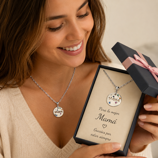 El mejor regalo para mama, acero inoxidable,charm mama de sfinge joyas