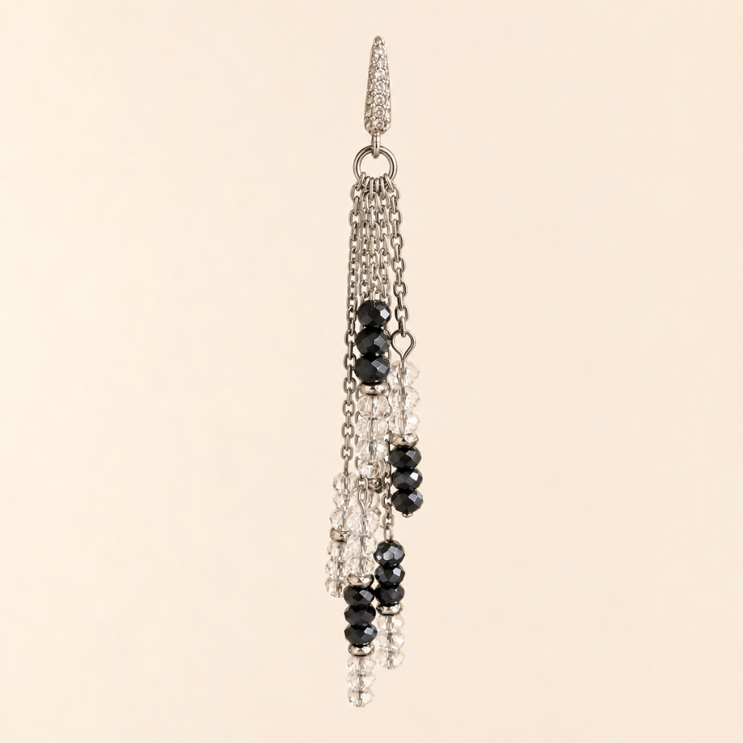 Pendiente en acero inoxidable con cristales checo diseño sfinge joyas