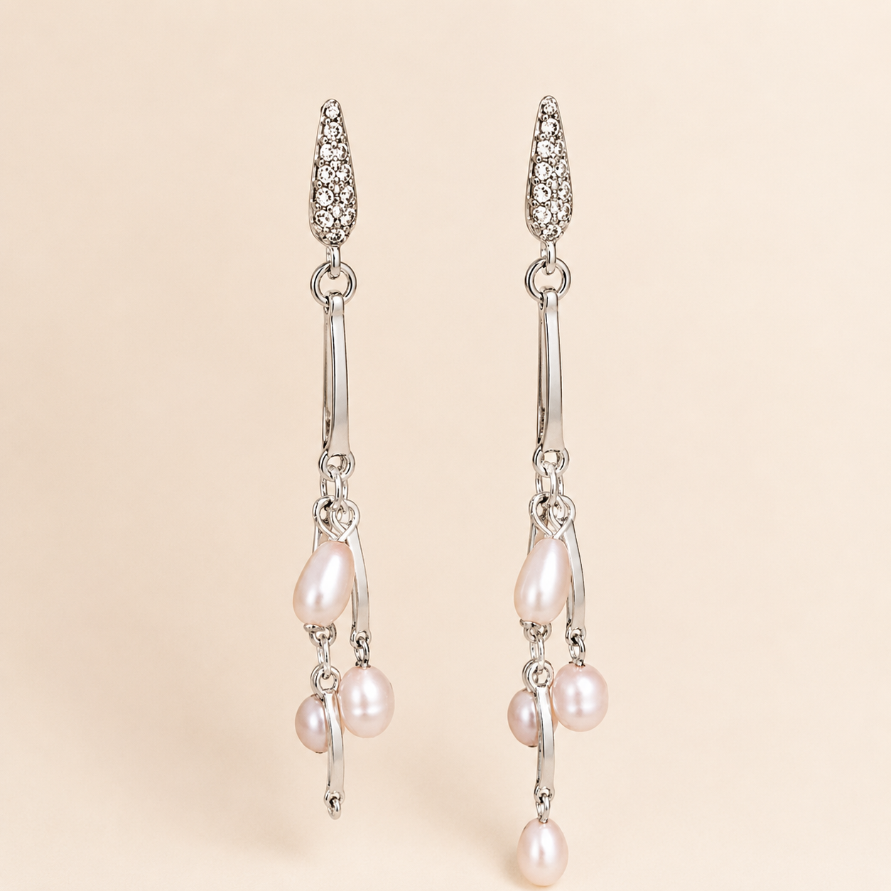 Pendientes Cascada de Perlas – Modelo Elegante