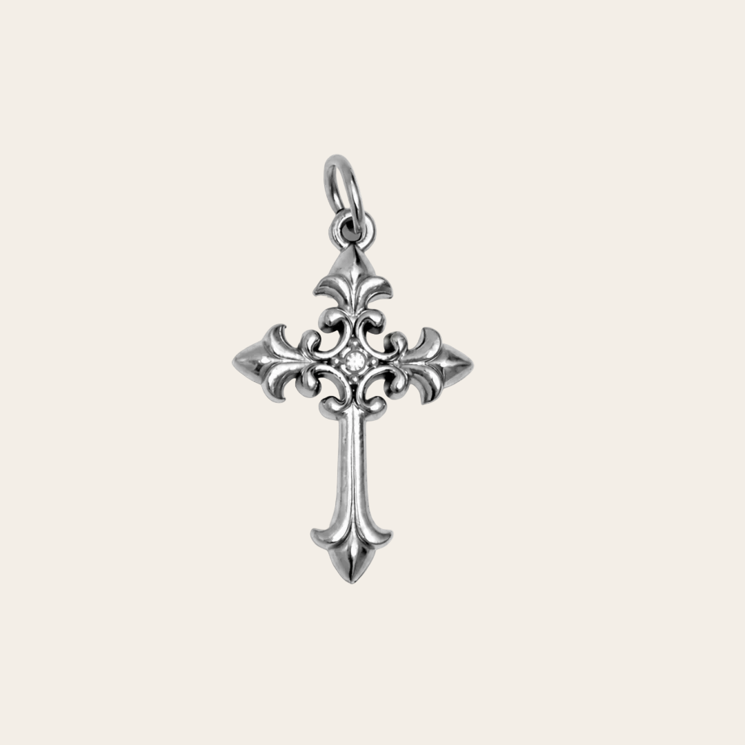 Charm Cruz de la colección Sfinge Infinity en acero inoxidable