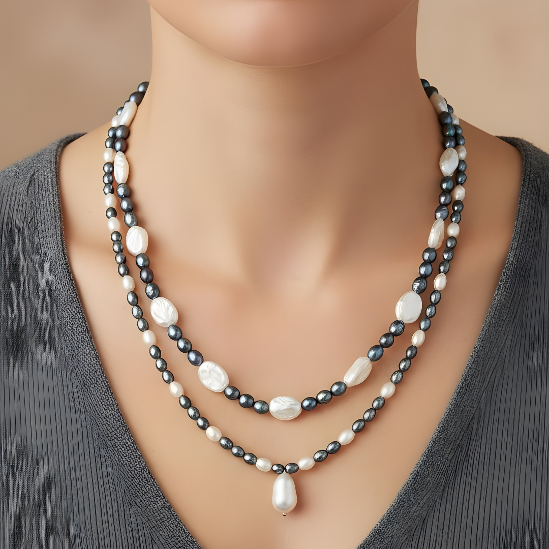 Gargantilla Aurora Doble de Perlas Naturales | Sfinge Joyas