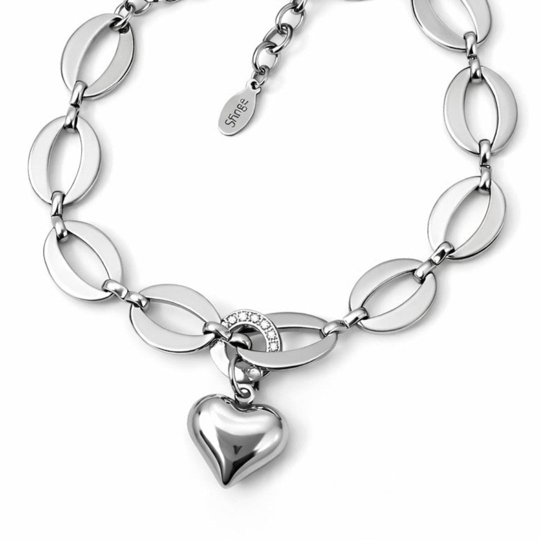Pulsera mix de aros planos Sfinge con charm corazón (se vende por separado)
