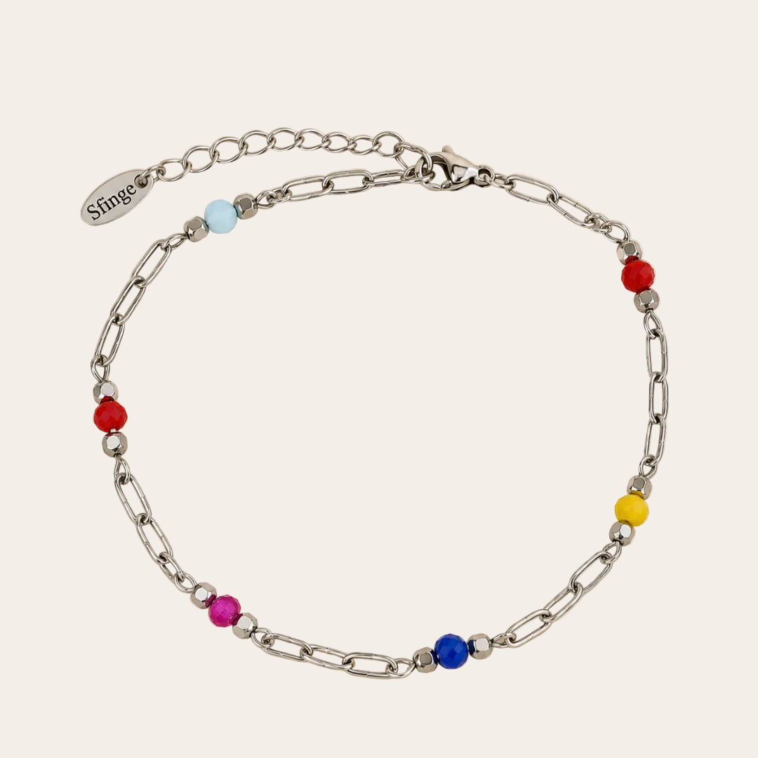 Tobillera brisa de color de sfinge en acero inoxidable
