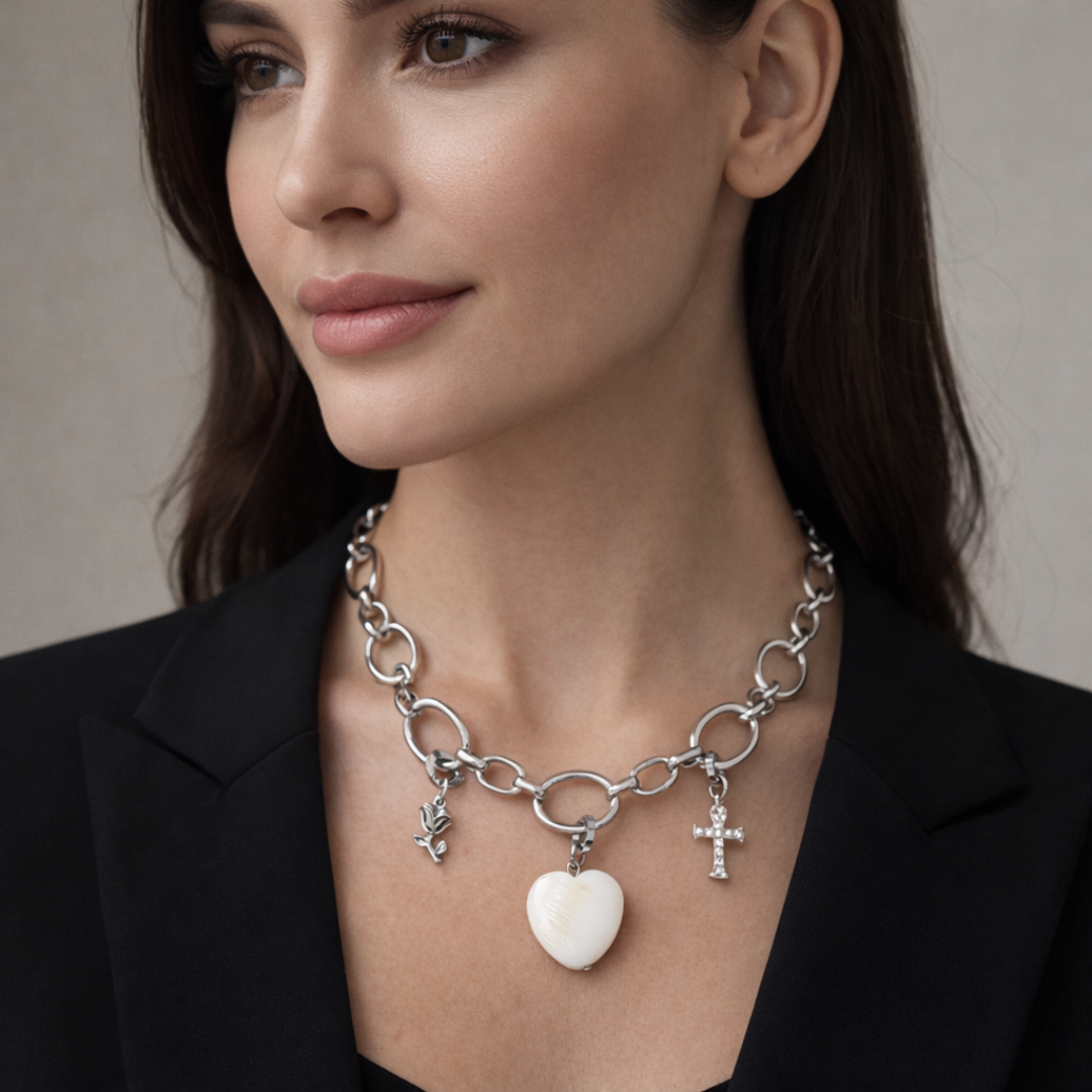 Collar aros maxi Sfinge Infinity con charms combinables