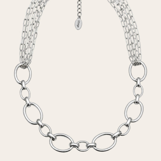 Gargantilla Infinity aros maxi con cadenitas Sfinge Joyas collar personalizable