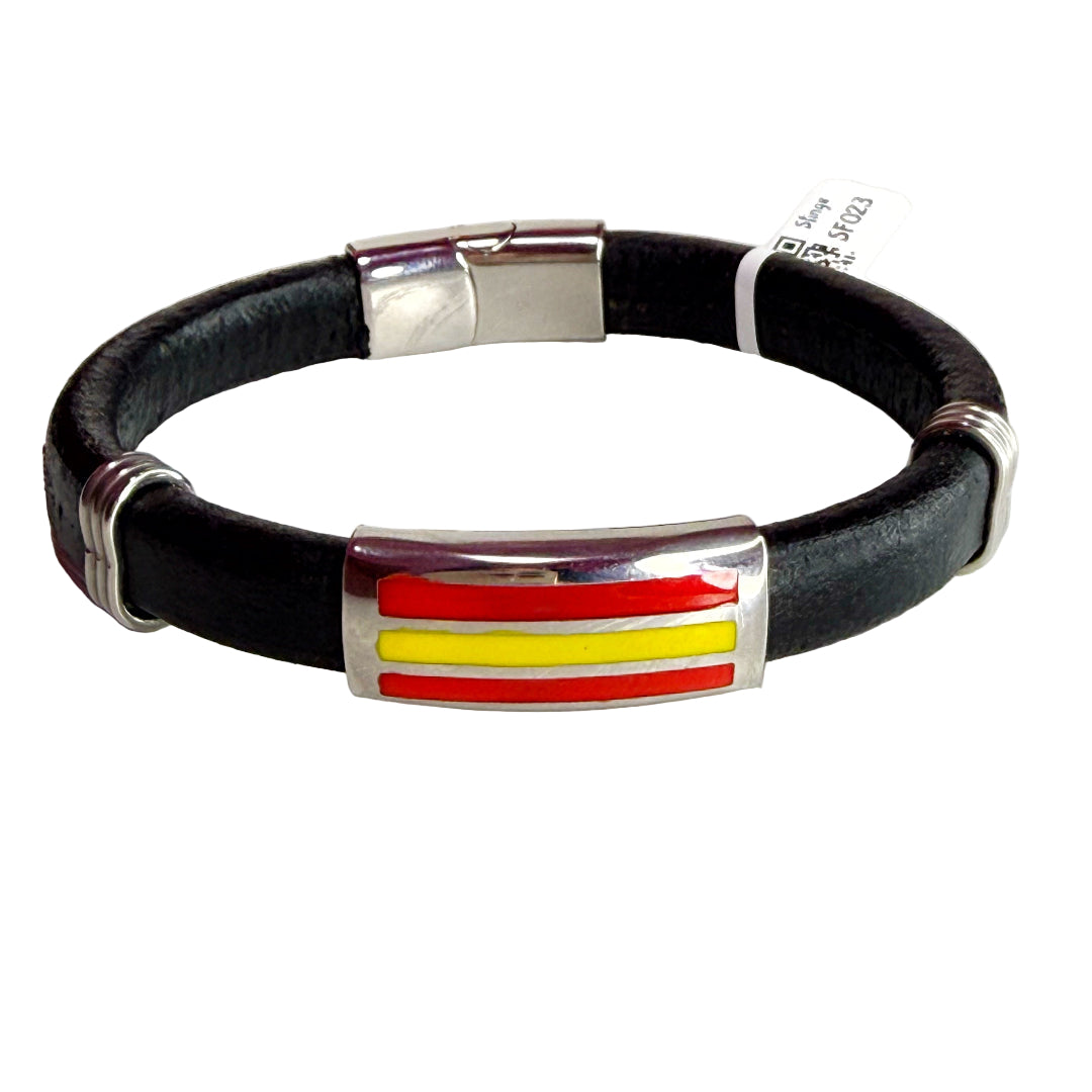 Pulsera de Piel y Acero Bandera de España | Sfinge