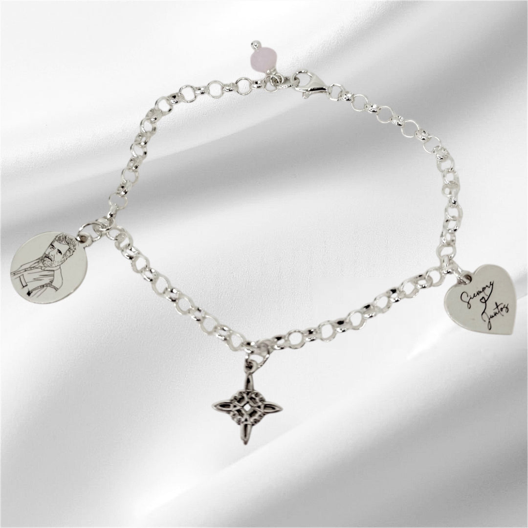 pulsera con fotograbado a modo dibujo