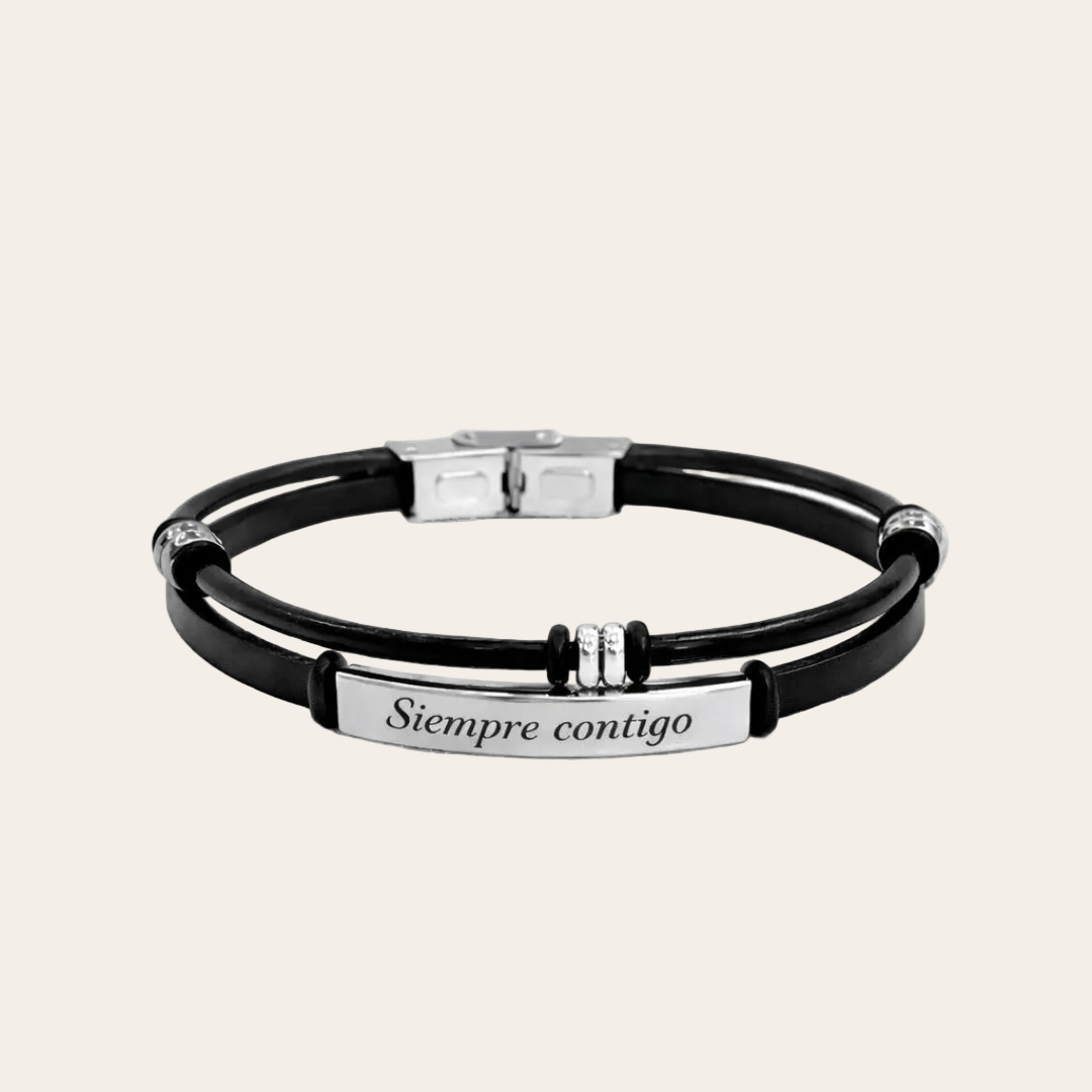 Pulsera de piel doble mujer diseño minimal personalizable – Sfinge