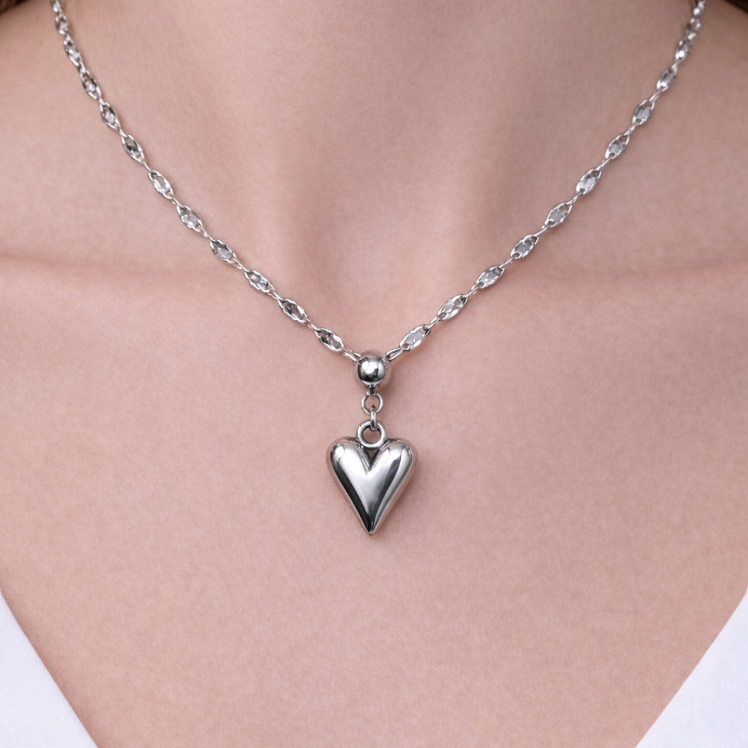 gargantilla corazon acero inoxidable sfinge