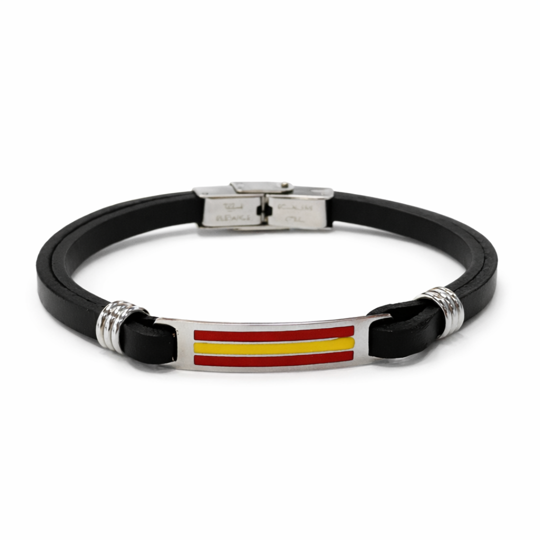 Pulsera Bandera de España Personalizada para Hombre – Grabado Interior