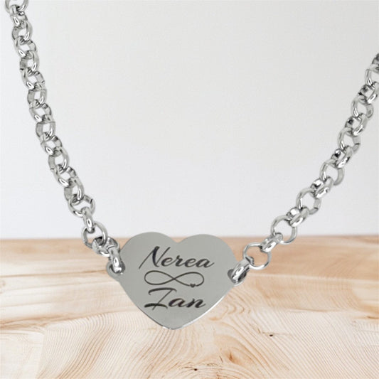 Gargantilla de acero personalizada