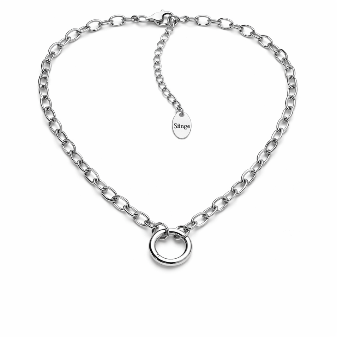 Collar eslabón mini colección Sfinge Infinity personalizable con charms