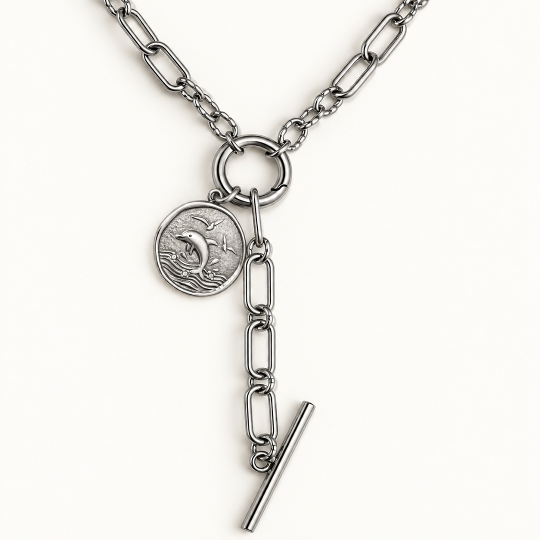 Charm Delfín plateado o dorado