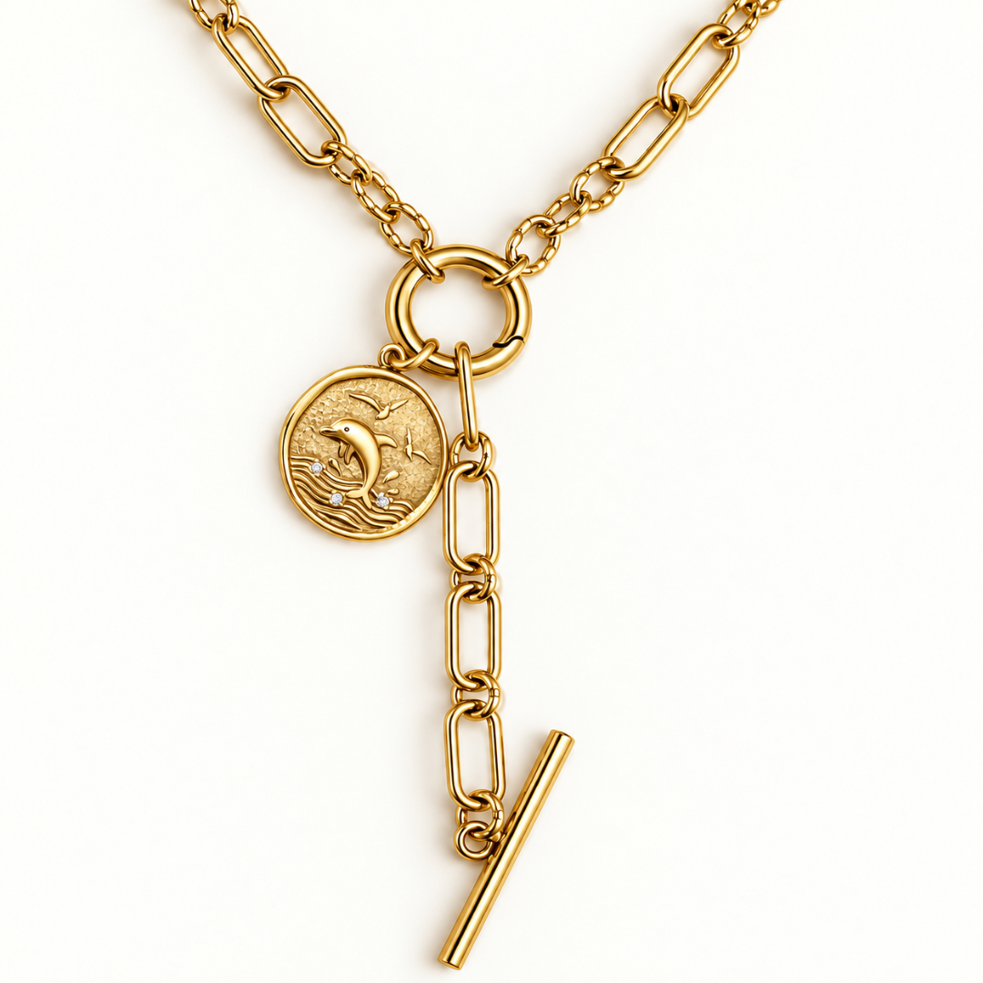 Charm Delfín plateado o dorado