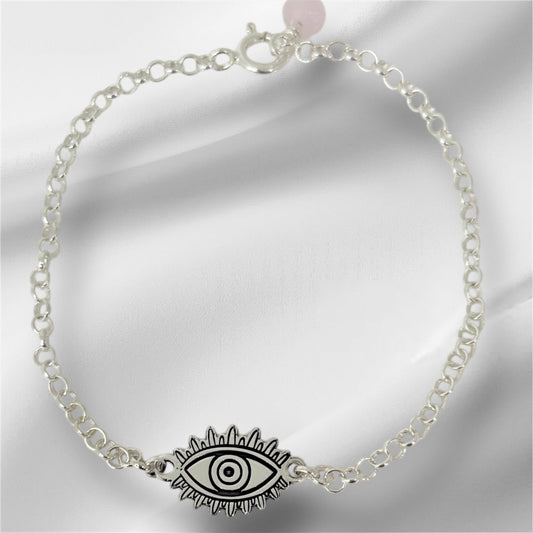 Pulsera Personalizada de Amuleto de Protección en Plata 925 – Diseño Único y Significativo