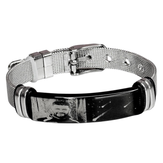 Pulsera de acero personalizada con fotografia