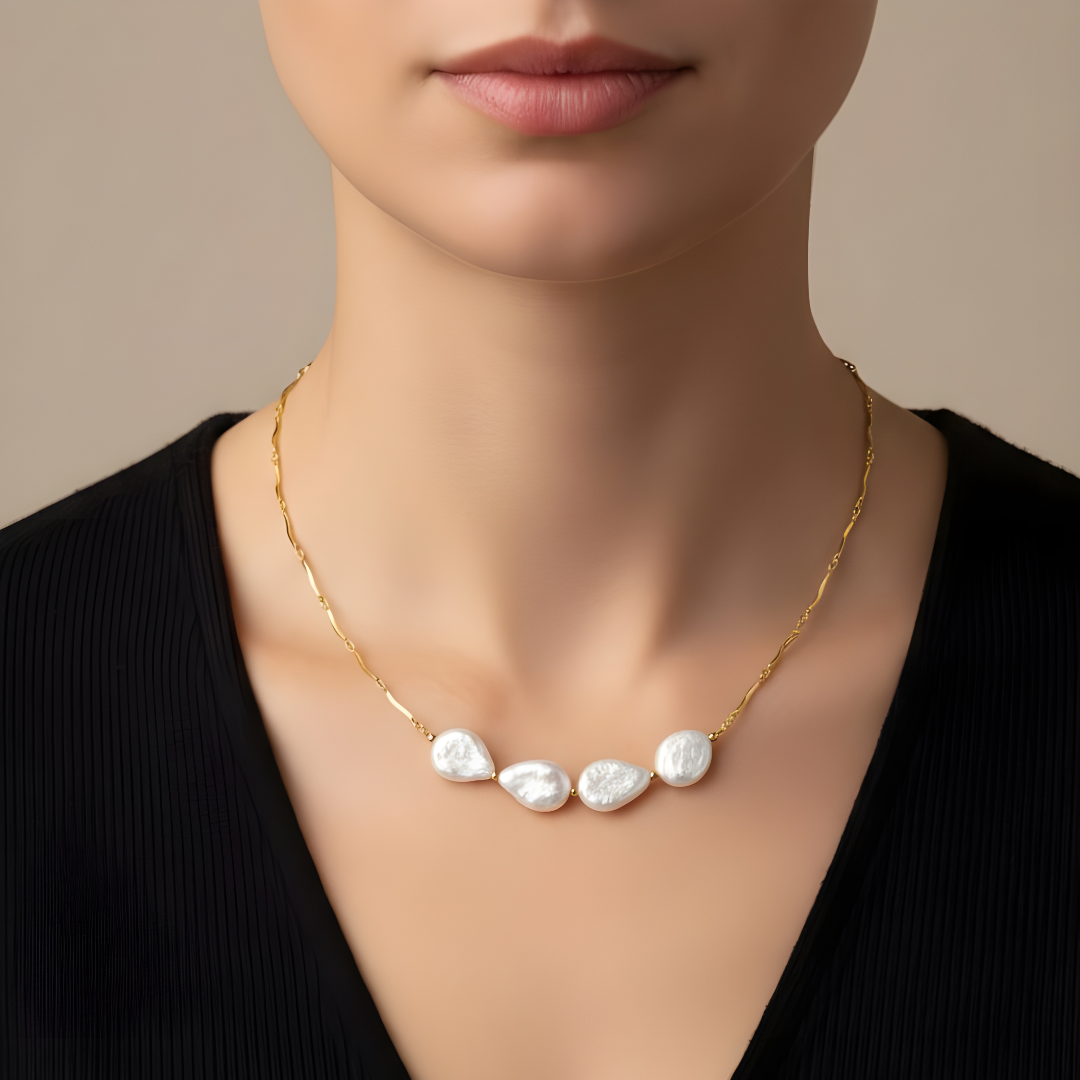 Gargantilla Perlas Barrocas Naturales