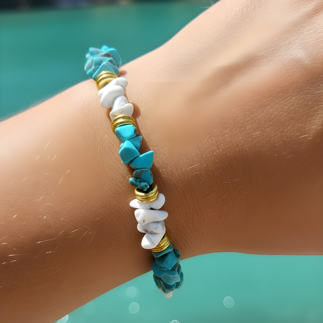 Pulsera de piedra natural turquesa