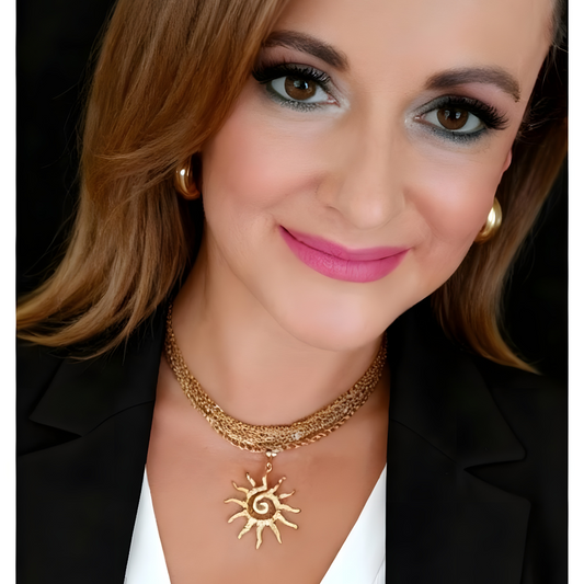 gargantilla multiple de acero sfinge, regalo de navidad o momento especial