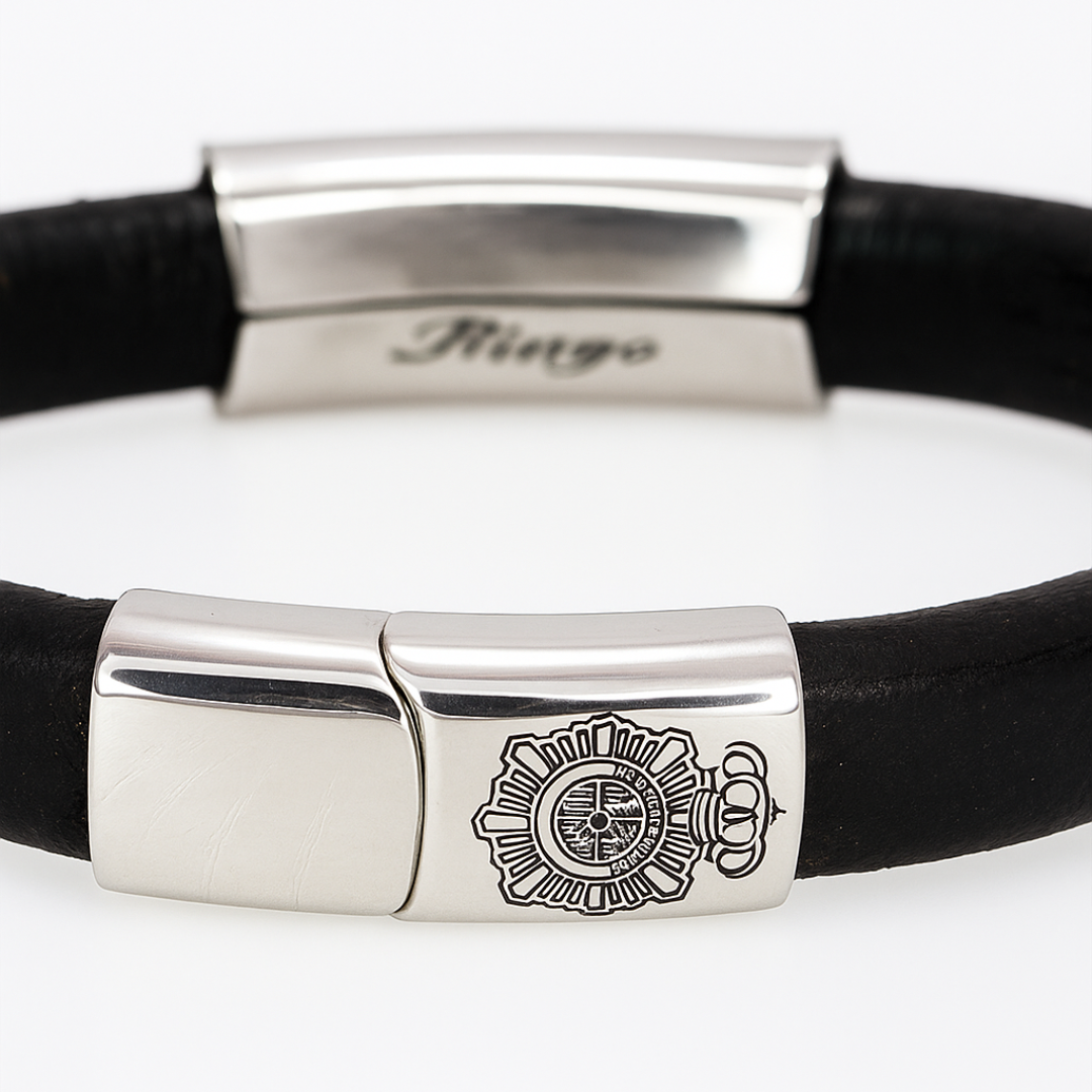 Pulsera de Piel y Acero Bandera de España | Sfinge