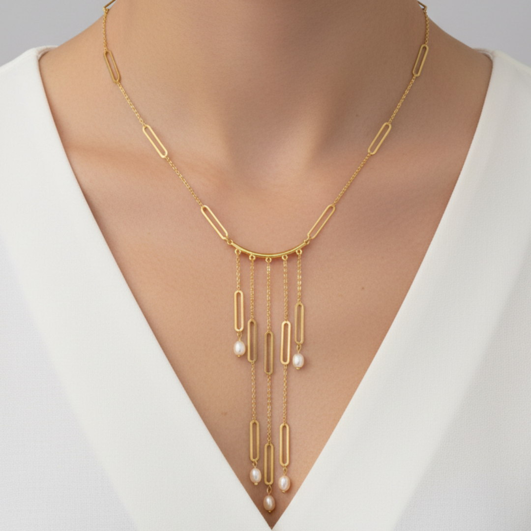 Gargantilla con Perlas Naturales – Diseño Exclusivo Sfinge