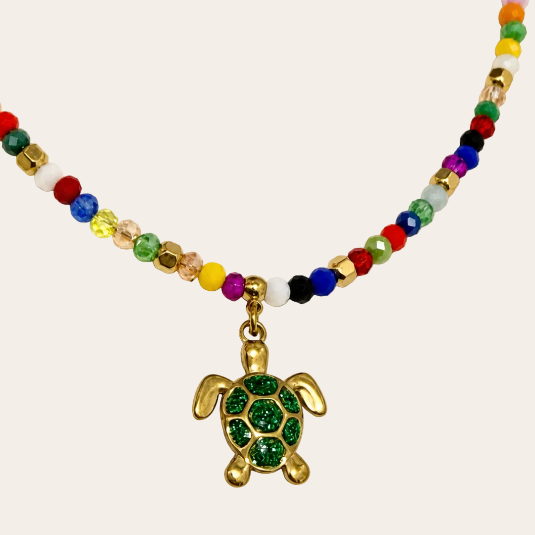 gargantilla con tortuga amuleto  de proteccion sfinge 