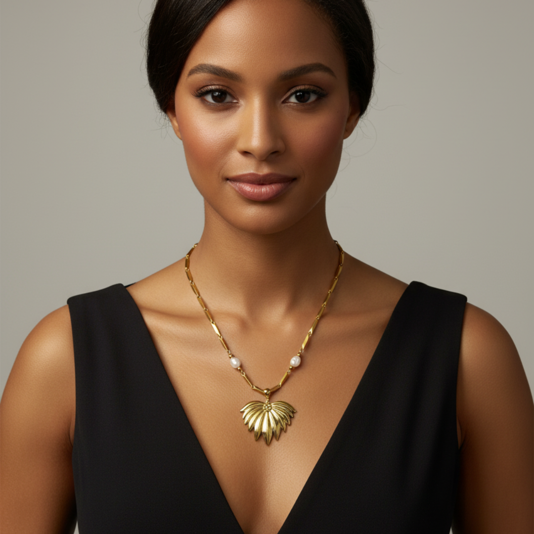 Gargantilla Alas de Fénix en modelo – Sfinge Joyas