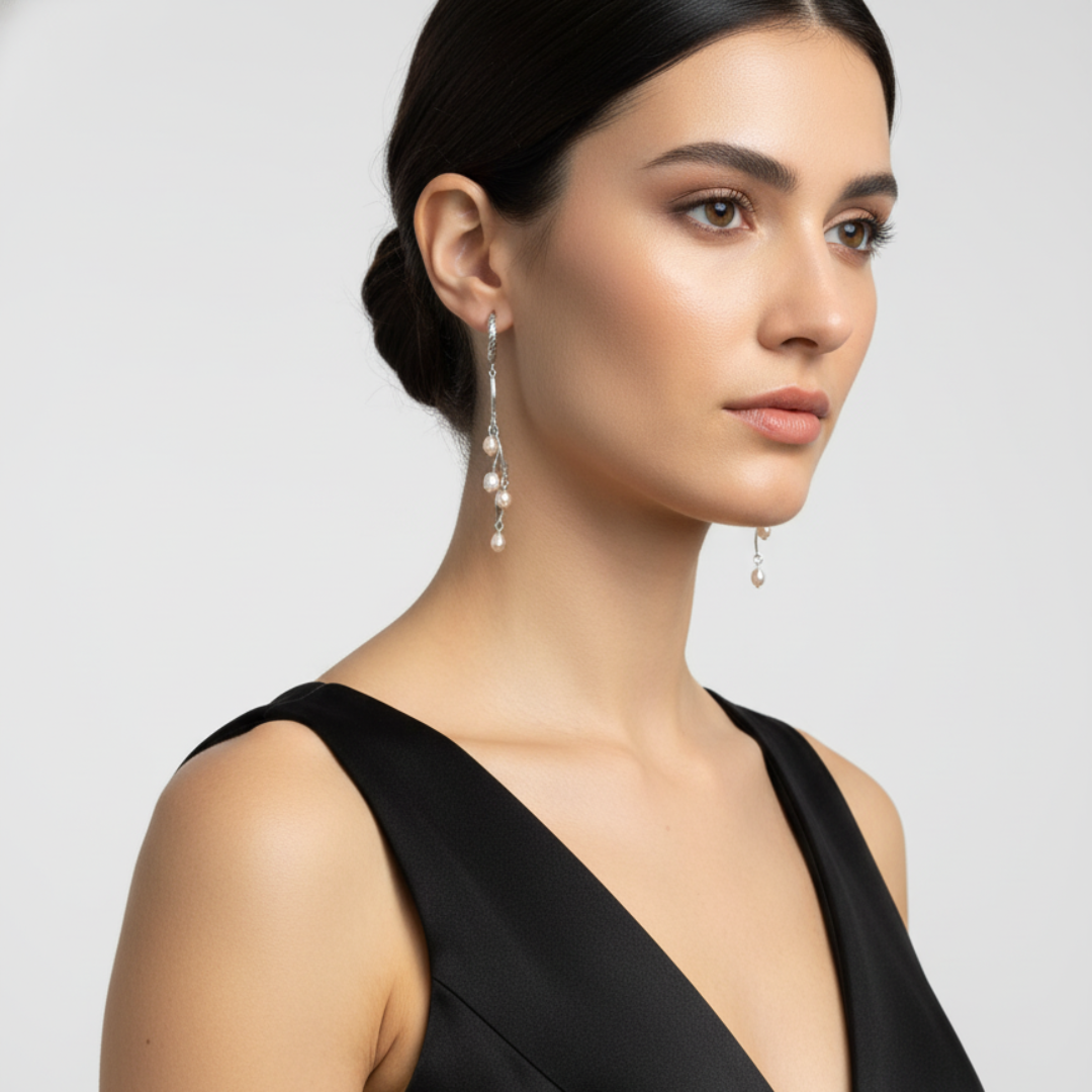 Pendientes Cascada de Perlas – Modelo Deluxe