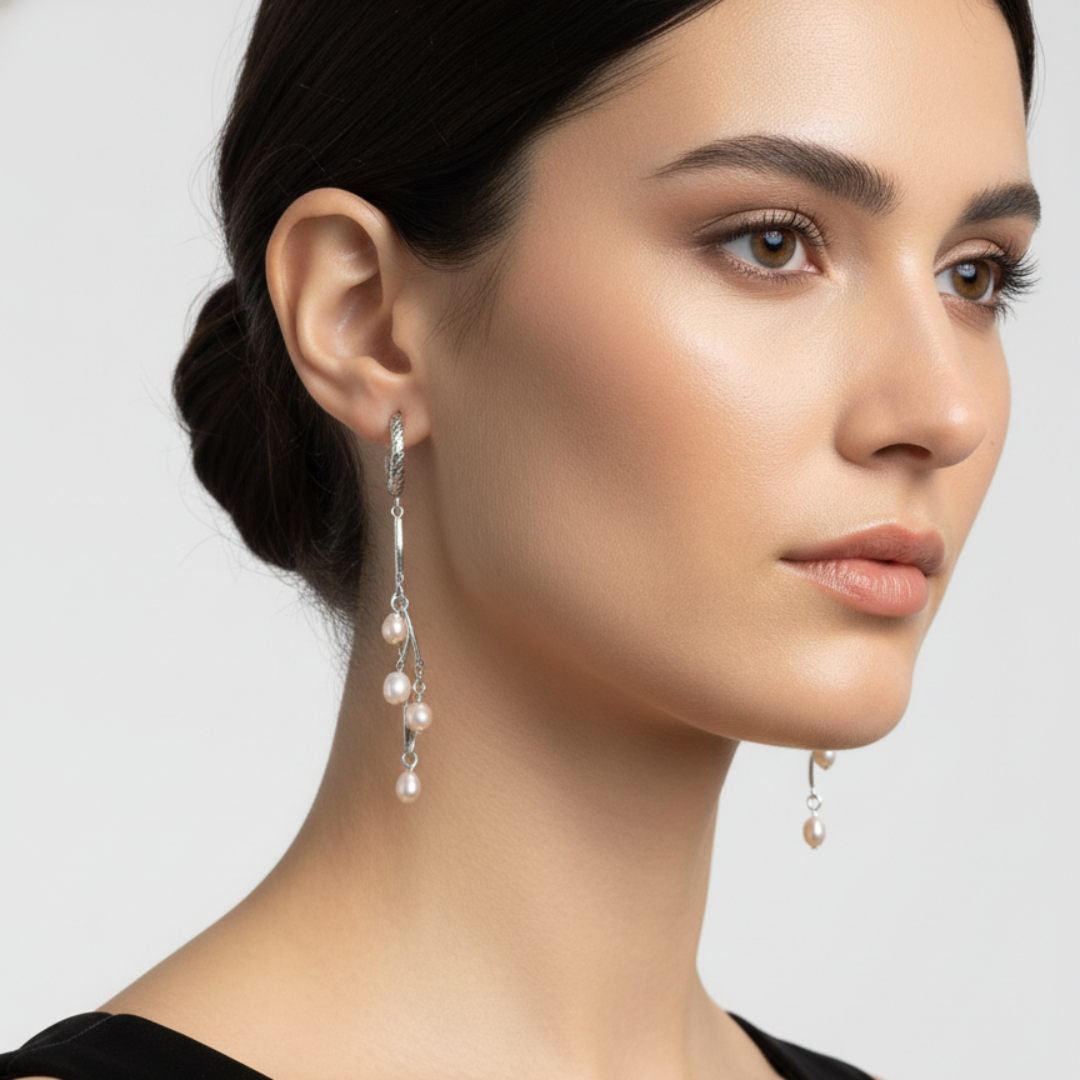 Pendientes Cascada de Perlas – Modelo Deluxe