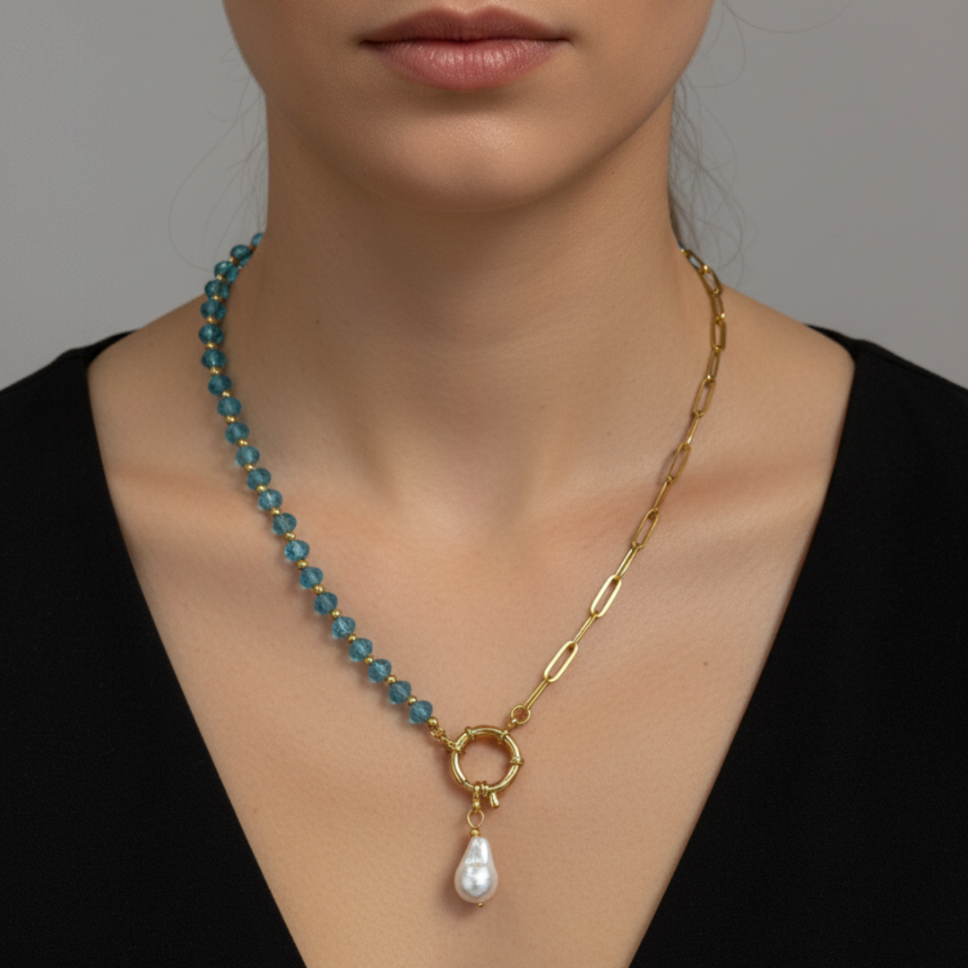 Gargantilla Corazón o Perla de nacar