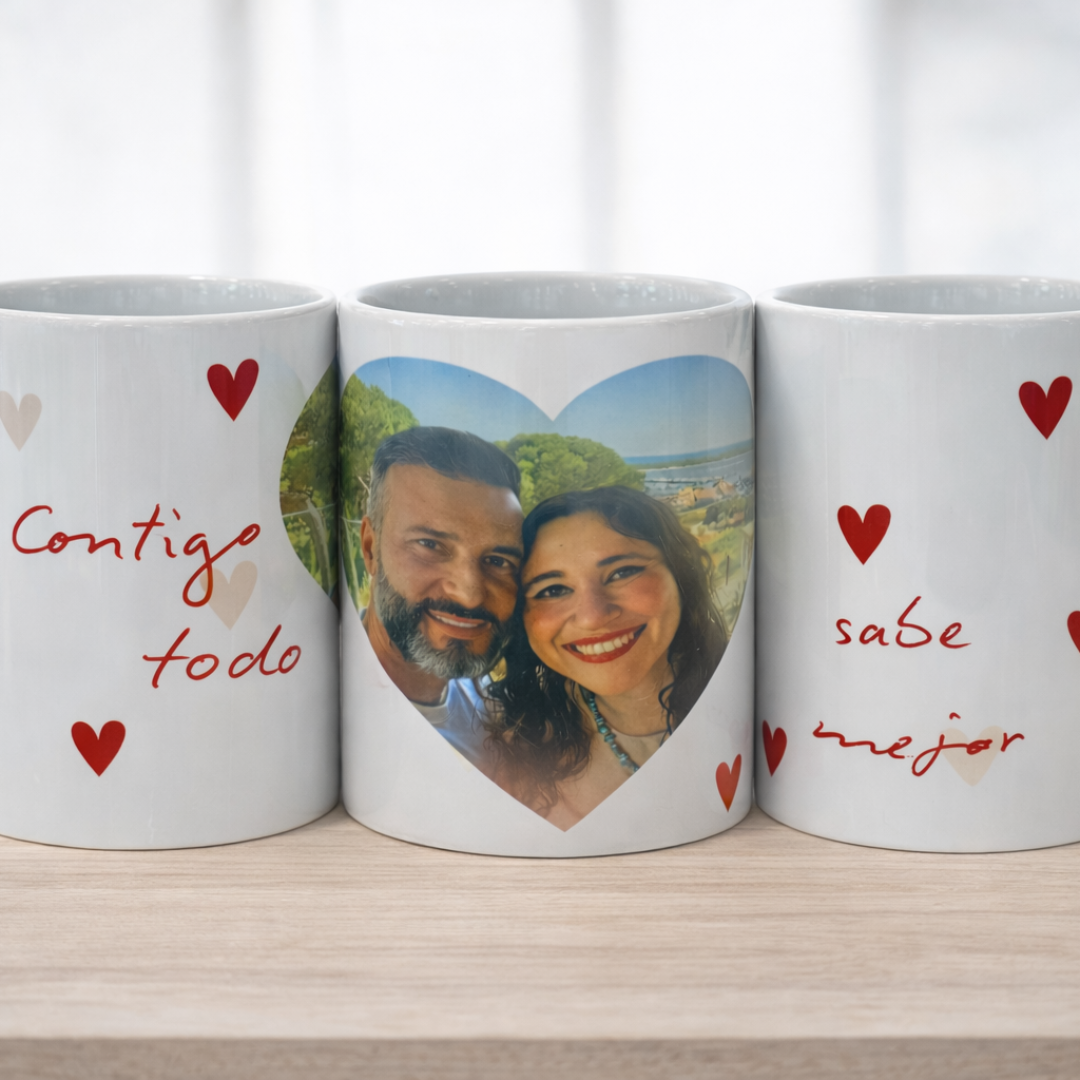 taza personalizada contigo todo sabe mejor con foto pareja calidad orca