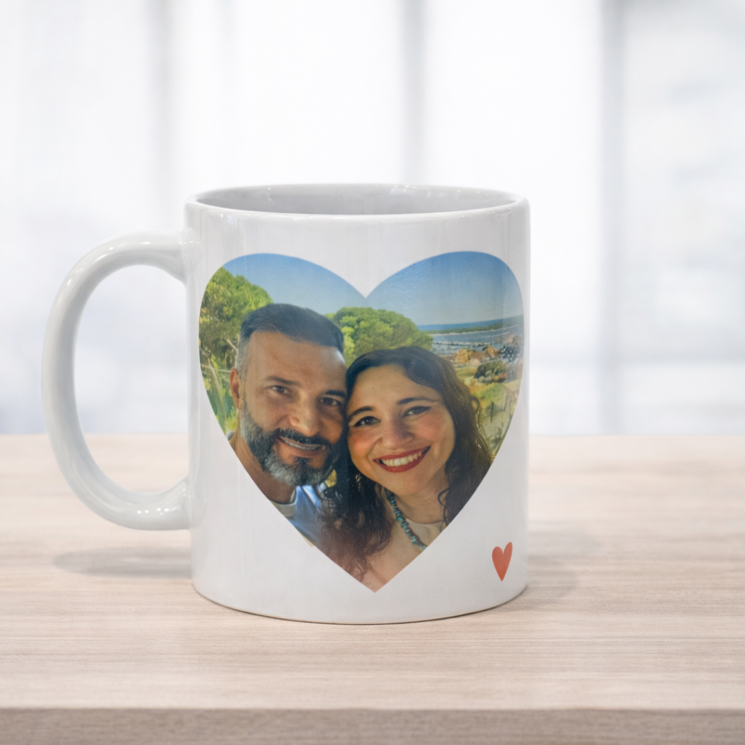 taza personalizada orca con mensaje contigo todo sabe mejor