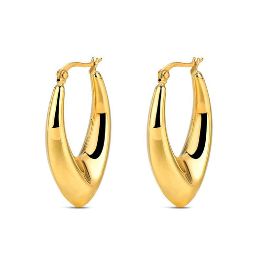 Pendientes aro dorado elegante | Joyas waterproof Rocío Martín