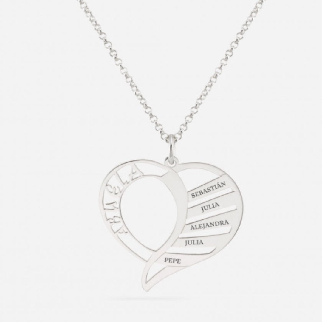 Gargantilla Personalizada en Plata 925 con Forma de Corazón