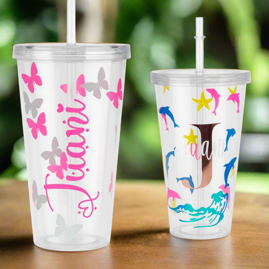 Vaso Personalizado con Vinilo | Diseño con Nombre y Motivos a Elegir