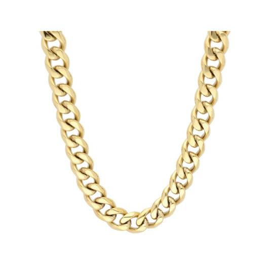 Gargantilla de acero dorado 11 mm – Cadena elegante Sfinge Joyas