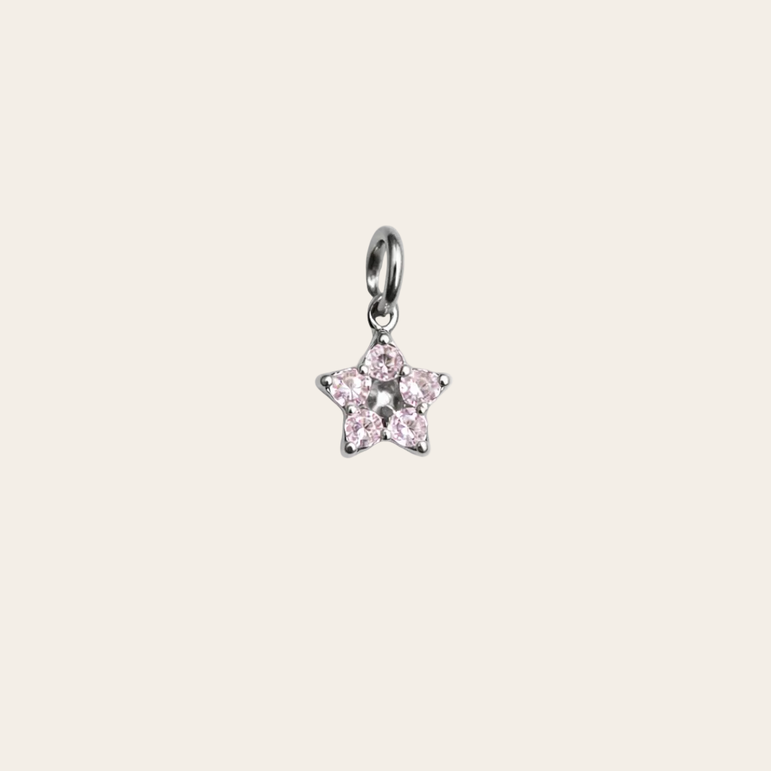 Charm estrella de circonita rosa de la colección Sfinge Infinity