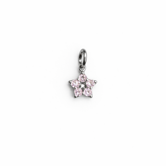 Charm estrella de circonita rosa de la colección Sfinge Infinity
