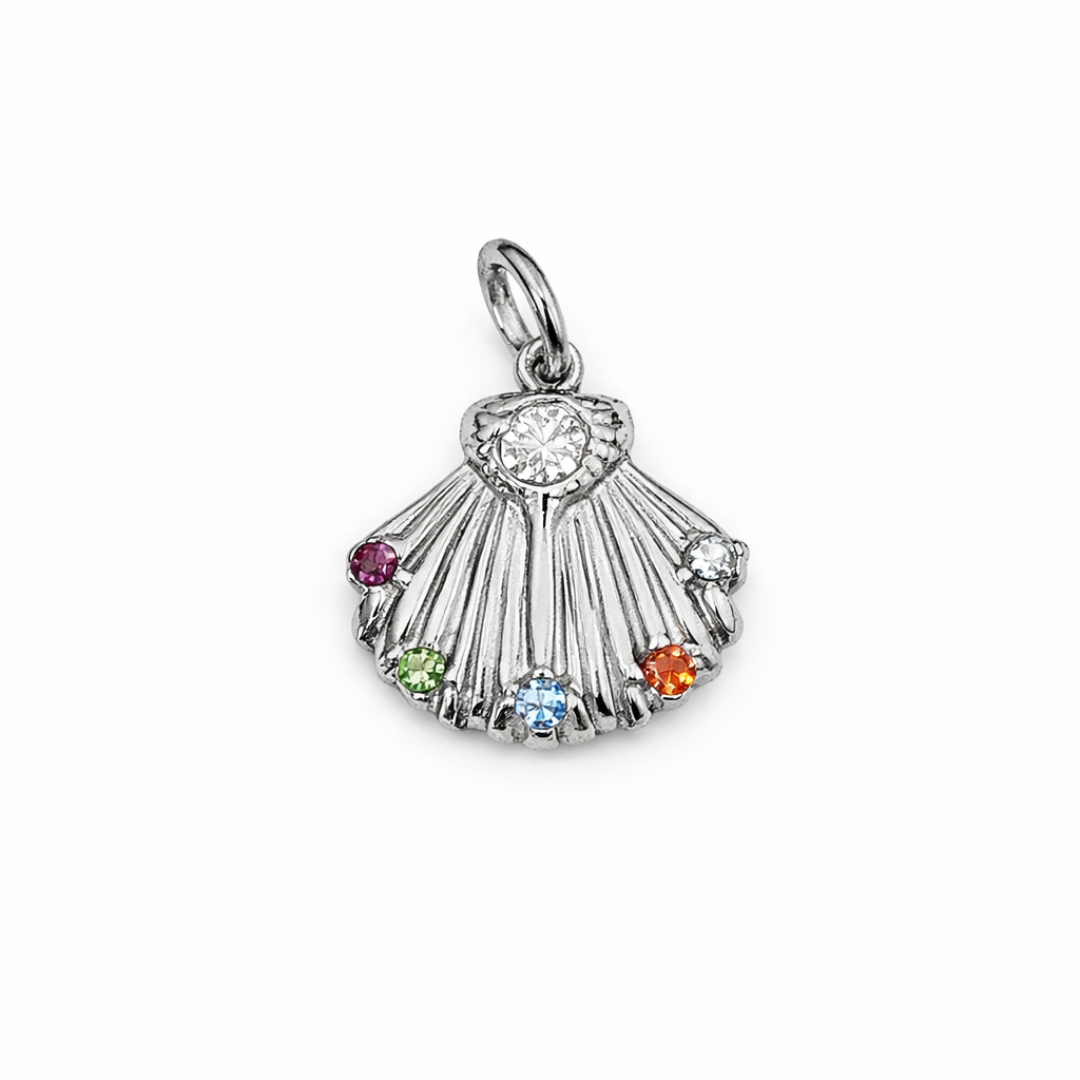 Charm concha multicolor colección Sfinge Infinity con circonitas