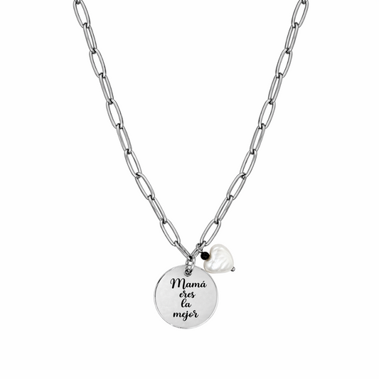 gargantilla mama eres la mejor acero inoxidable personalizada