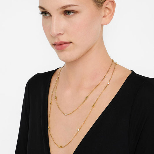 Collar multiple liujo dorado acero