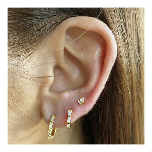 Pendientes de Aro en Plata y Plata con Baño de Oro 18k - Brillo y Versatilidad