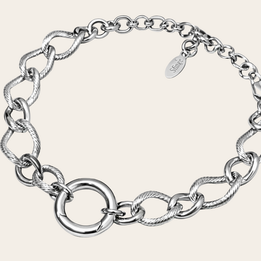 Pulsera eslabón torsionado Sfinge Infinity ajustable con ampliación